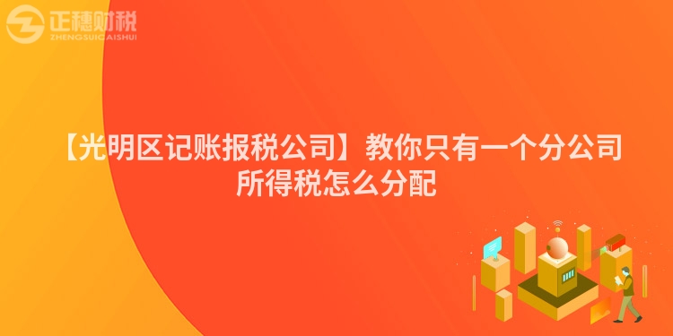 【光明區記賬報稅公司】教你只有一個分公司所得稅怎么分配