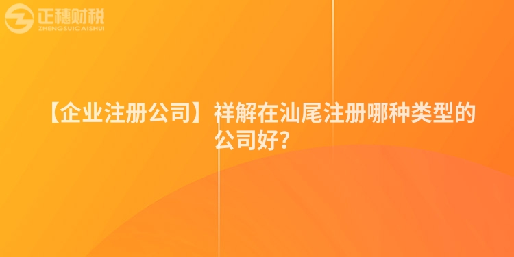 【企業注冊公司】祥解在汕尾注冊哪種類型的公司好？