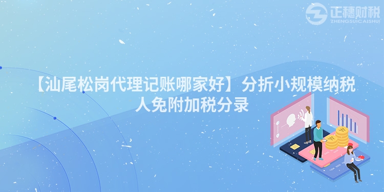 【汕尾松崗代理記賬哪家好】分折小規(guī)模納稅人免附加稅分錄