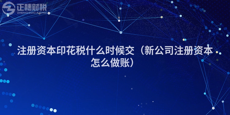 注冊資本印花稅什么時候交（新公司注冊資本怎么做賬）