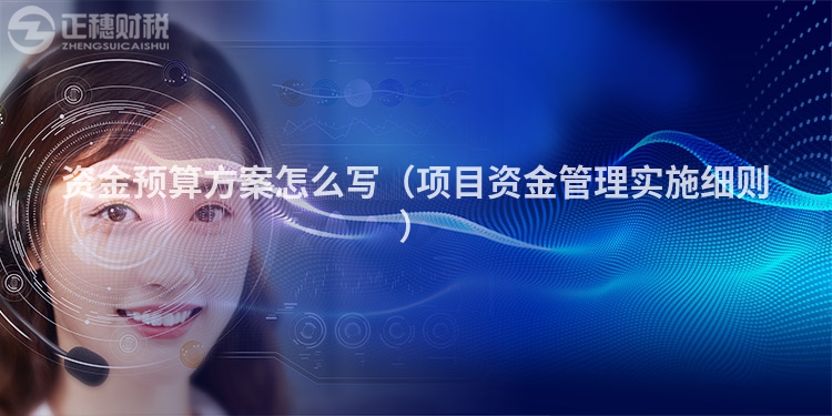 資金預算方案怎么寫（項目資金管理實施細則）