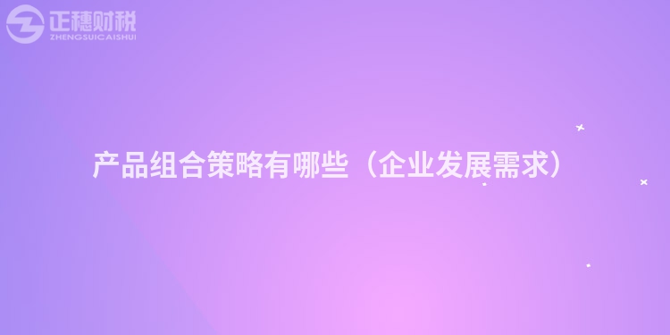 產品組合策略有哪些（企業發展需求）