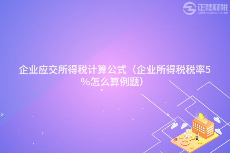 企業應交所得稅計算公式（企業所得稅稅率5%怎么算例題）