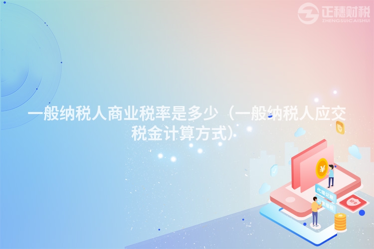 一般納稅人商業稅率是多少（一般納稅人應交稅金計算方式）
