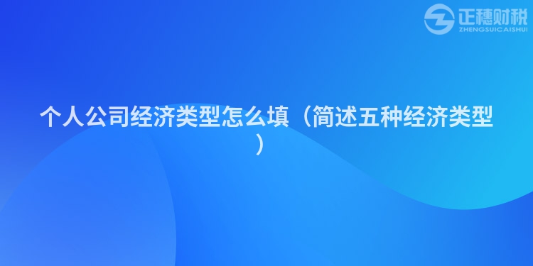 個人公司經濟類型怎么填（簡述五種經濟類型）