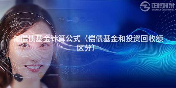 年償債基金計(jì)算公式（償債基金和投資回收額區(qū)分）