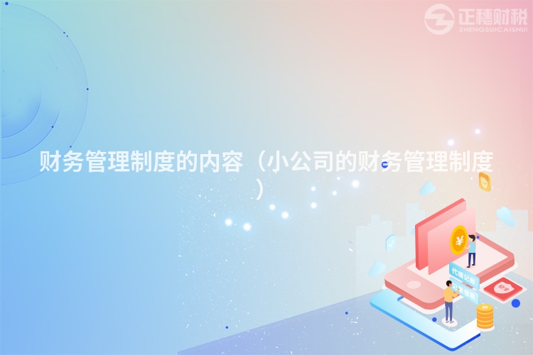 財務管理制度的內容（小公司的財務管理制度）