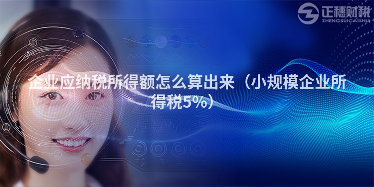 企業(yè)應(yīng)納稅所得額怎么算出來（小規(guī)模企業(yè)所得稅5%）