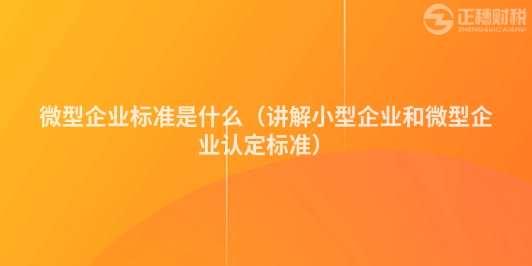 微型企業(yè)標(biāo)準(zhǔn)是什么（講解小型企業(yè)和微型企業(yè)認(rèn)定標(biāo)準(zhǔn)）