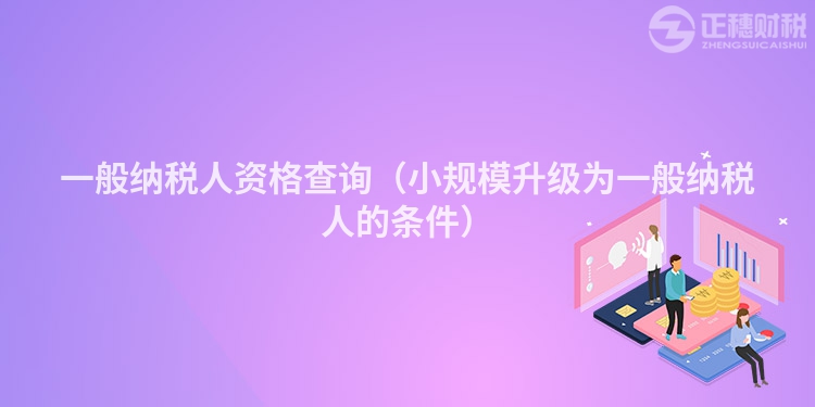 一般納稅人資格查詢（小規模升級為一般納稅人的條件）